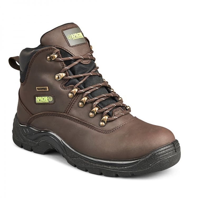 Apache SS813SM Waterproof S3 WR SRC Safety Hiker Brown